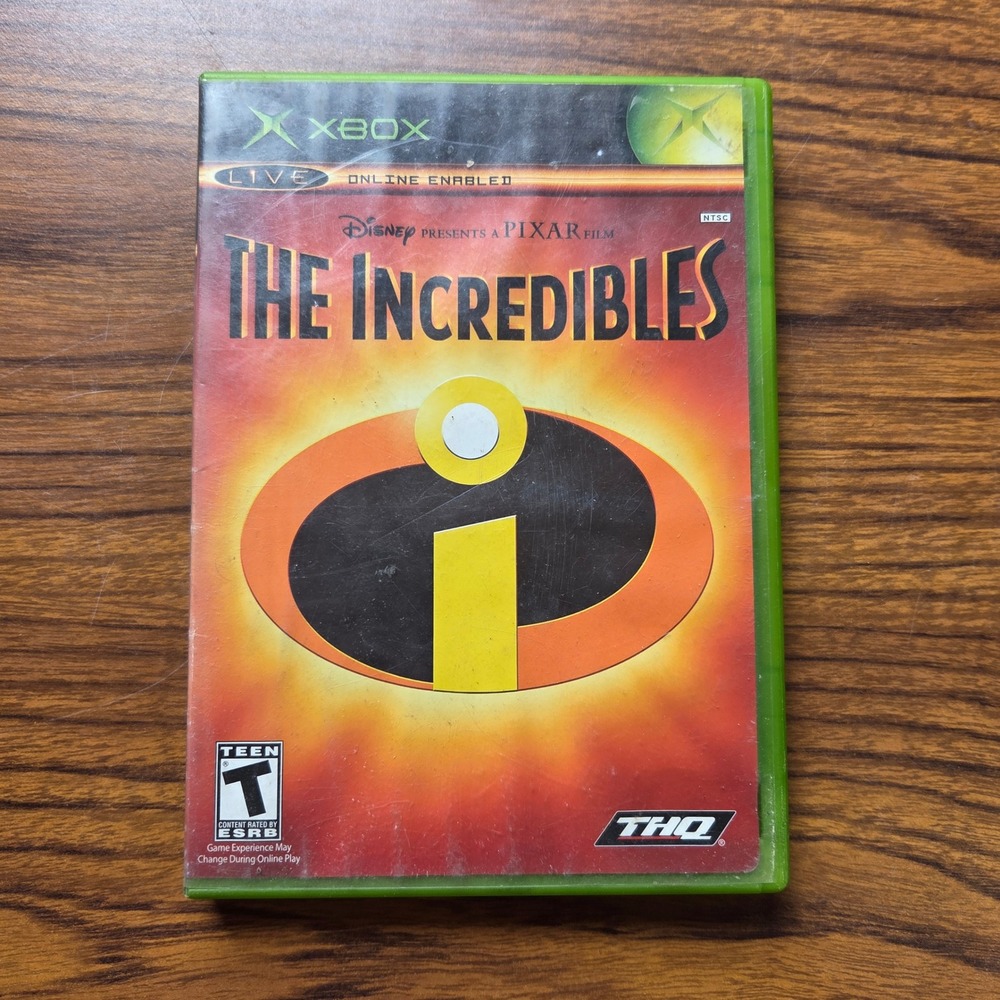 The Incredibles Disney Pixar Microsoft Xbox Game Original 2004 THQ Teen Rated